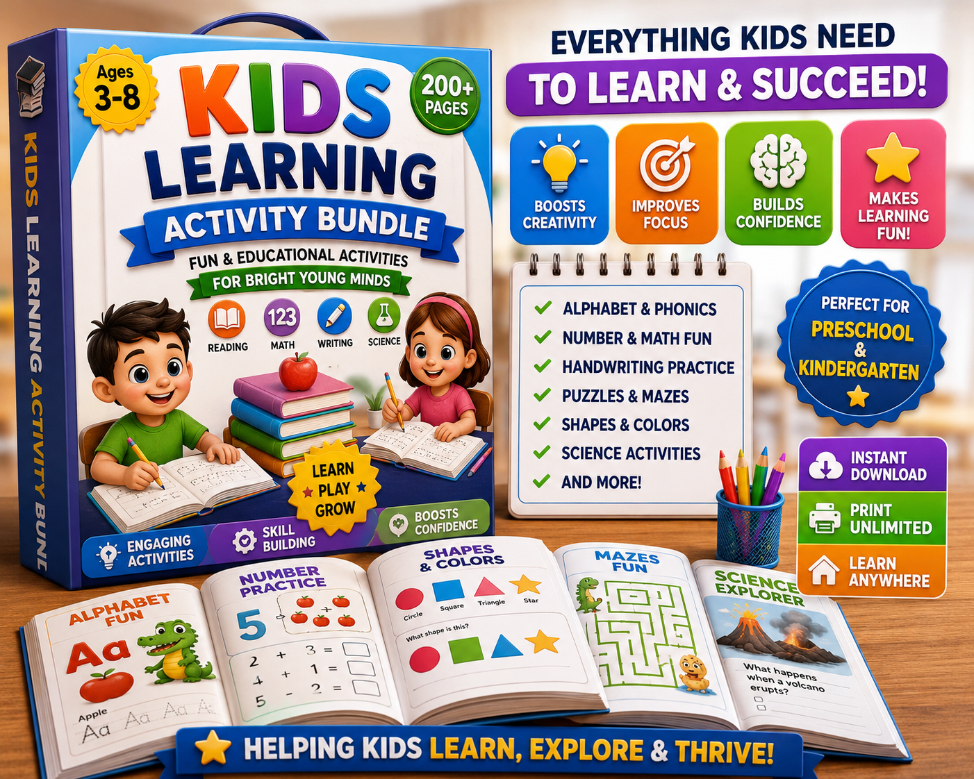 Kids Learning Activity Bundle