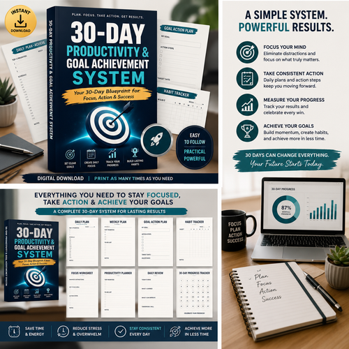 30-Day Productivity & Goal Achievement System