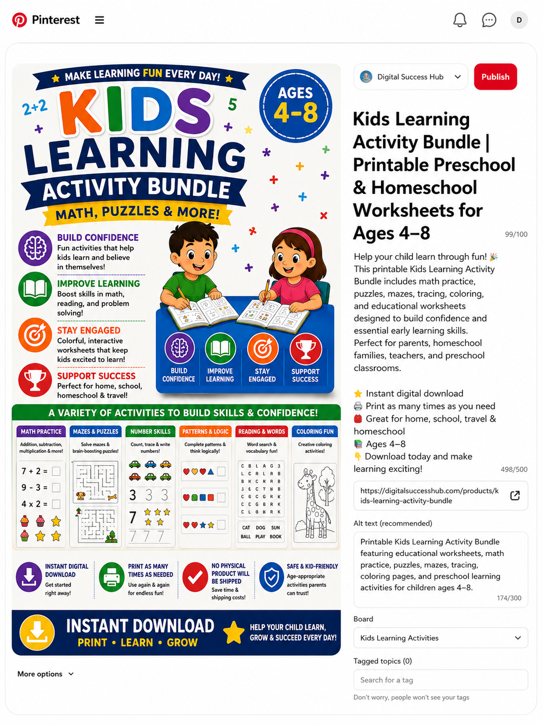 Kids Learning Activity Bundle