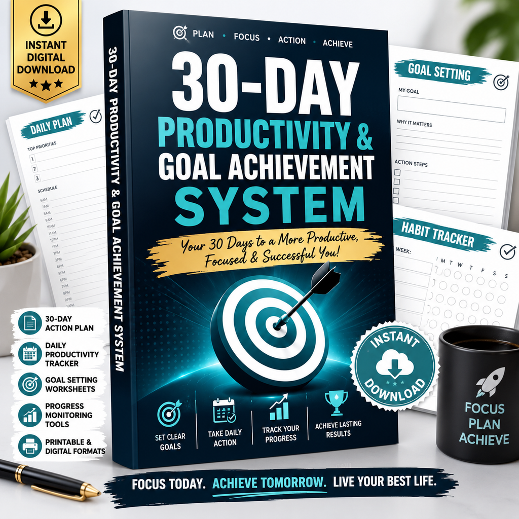 30-Day Productivity & Goal Achievement System